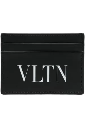 VALENTINO GARAVANI Tilbehør, Herre, Sort, ONE SIZE, Uld, Logo Print Wallet