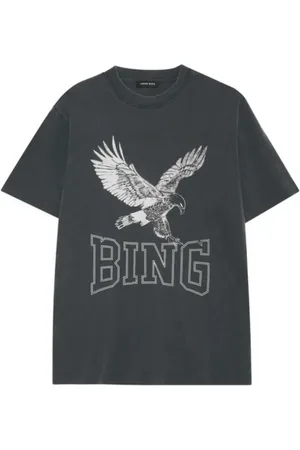 ANINE BING Top, Dame, Sort, S, Bomuld, Lili Tee Retro Eagle