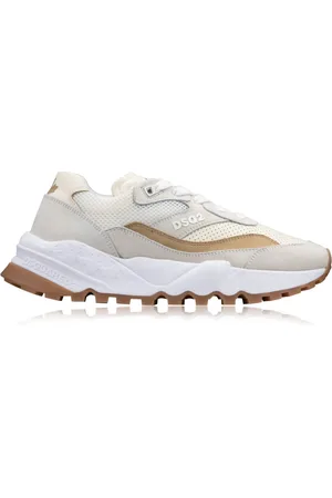 Dsquared2 Sko, Dame, Hvid, 40 EU, Læder, Multifarvede lædersneakers med logoprint