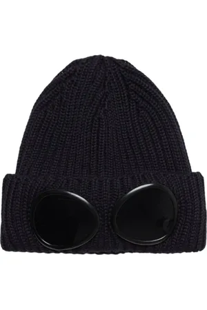 C.P. Company Tilbehør, Herre, Blå, ONE SIZE, Uld, Goggle Beanie