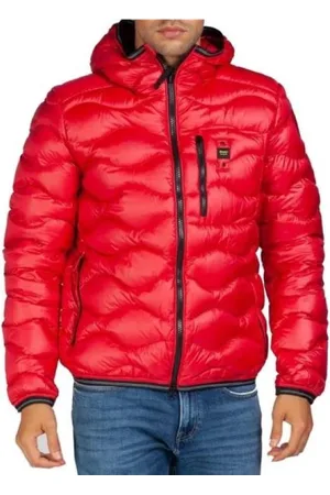 Blauer Jakke, Herre, Rød, 2XL, Uld, Dunjakke med hætte