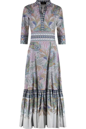 Etro Kjole, Dame, Flerfarvet, 2XS, Bomuld, Paisley Print Bomuldskjole