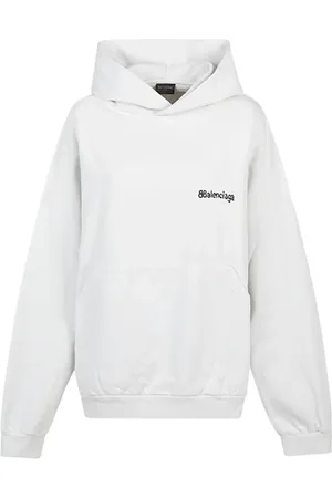 Balenciaga Sweathshirts & Hoodies, Dame, Hvid, M, Bomuld, BB Corp Bomulds Hoodie