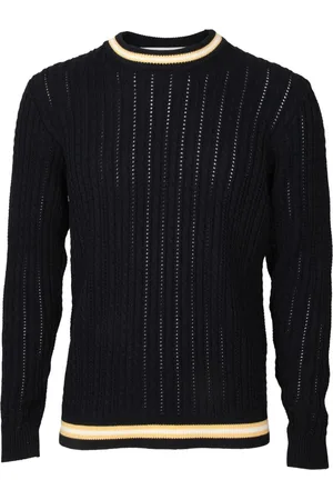 Golden Goose Strik, Herre, Blå, S, Bomuld, Sweatshirt i bomuld med rund hals