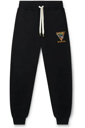 Casablanca Bukser, Herre, Sort, XL, Bomuld, Tennis Club Icon Broderede Joggers