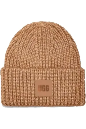 UGG Tilbehør, unisex, , ONE SIZE, Uld, Luftig Ribbet Logo Vinterhue