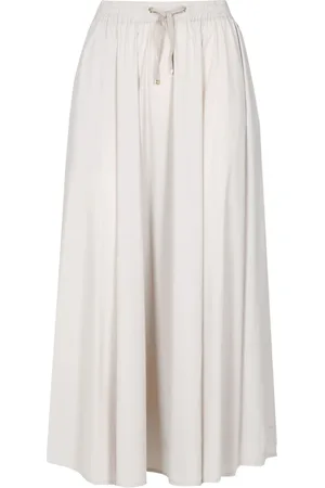 HERNO Nederdel, Dame, Hvid, S, Satin, Resort Skørt i Satinlook