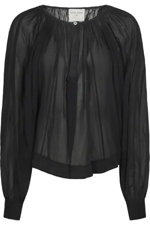 FORTE FORTE Bluser & Skjorter, Dame, Sort, M, Sort Skjorte Elegant Stil
