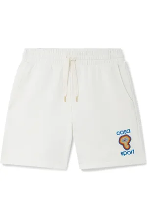 Casablanca Shorts, Herre, Hvid, 2XL, Bomuld, Mind Vibrations Broderet Sweatshorts