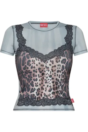 Diesel Top, Dame, Blå, XS, Polyester, T-shirt T-Ileni