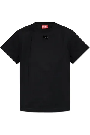 Diesel Top, Dame, Sort, L, Bomuld, T-shirt T-Marey