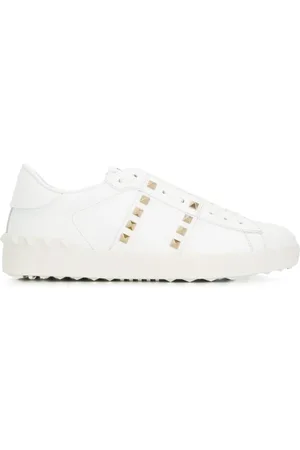 VALENTINO GARAVANI Sko, Herre, Hvid, 41 EU, Uld, Rockstud Untitled Sneakers