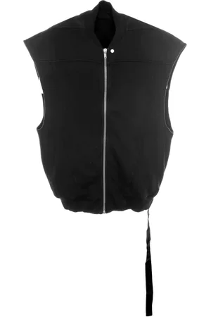Rick Owens Jakke, Herre, Sort, S, Uld, Flight Vest i Jersey