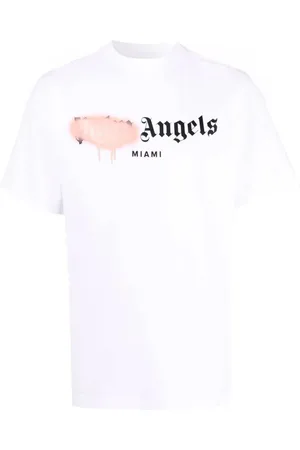 Palm Angels Top, Herre, Hvid, 2XL, Short Sleeve T-shirt