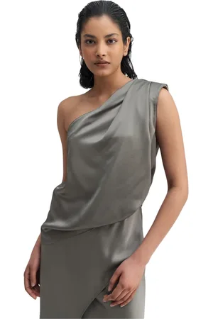 Ahlvar Gallery Top, Dame, Grøn, L, Satin, Satin tank