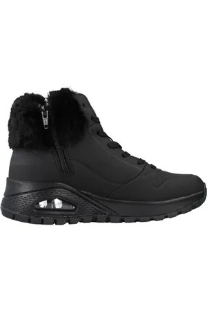 Skechers Sko, Dame, Sort, 37 EU, UNO Rugged Fall AIR Snørestøvler