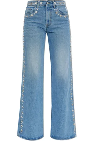 COPERNI Jeans, Dame, Blå, XS, Bomuld, Jeans med applikationer
