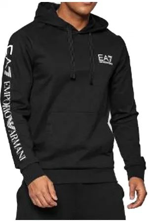 EA7 Sweathshirts & Hoodies, Herre, Sort, S, Bomuld, Hoodie