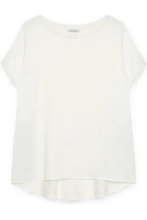 Fiorella rubino Bluser & Skjorter, Dame, Hvid, XL, Satin, Satinskjorte
