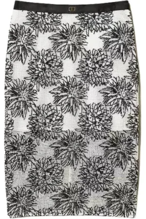 Twin-Set Nederdel, Dame, Sort, M, Paillet Lang Nederdel