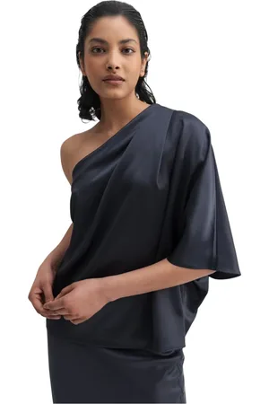 Ahlvar Gallery Bluser & Skjorter, Dame, Sort, M, Satin, Ella satin bluse