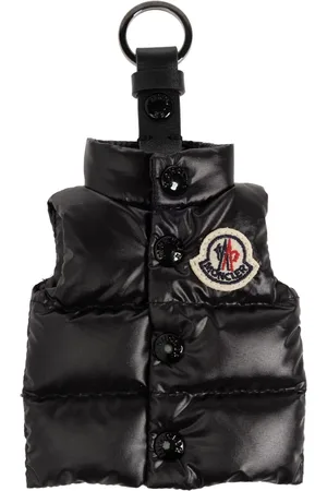 Moncler Tilbehør, Herre, Sort, ONE SIZE, Uld, Nøglering i dunvest-form