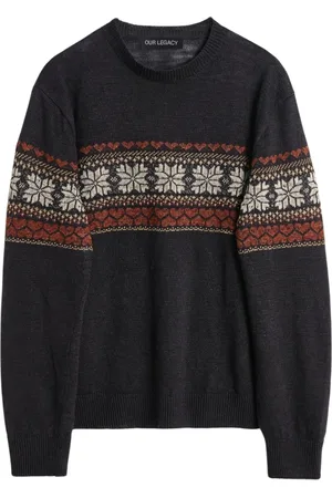 OUR LEGACY Strik, Herre, Flerfarvet, 2XL, Rundhals Striksweater