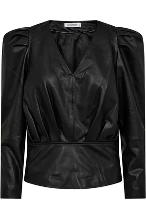 Co`Couture Bluser & Skjorter, Dame, Sort, XS, Uld, Puff Blouse