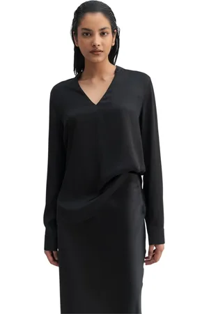 Ahlvar Gallery Bluser & Skjorter, Dame, Sort, L, Alila silkebluse
