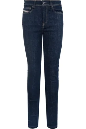 Diesel Jeans, Dame, Blå, W28, Bomuld, High Waist Skinny Leg Jeans