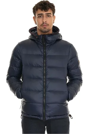 Peuterey Jakke, Herre, Blå, 2XL, Vatteret jakke med fast hætte