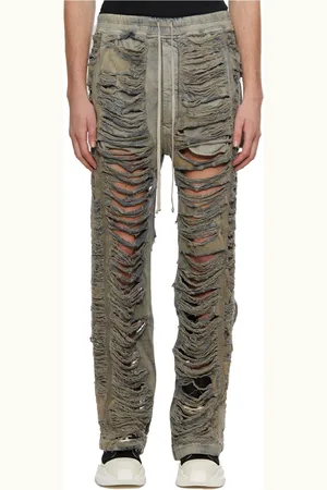 Rick Owens Jeans, Dame, Blå, M, Denim, Denim Cut Pusher Pants