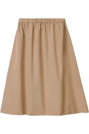 Fabiana Filippi Nederdel, Dame, , 2XS, Tyl, Brun Midi Nederdel med Lommer