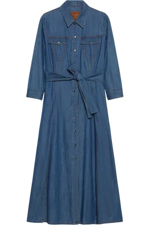 pennyblack Kjole, Dame, Blå, L, Denim, Let Denim Skjorte Pinta Stil
