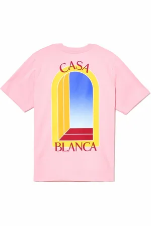 Casablanca Top, Herre, Lyserød, 2XL, Bomuld, T-shirt med trykt logo