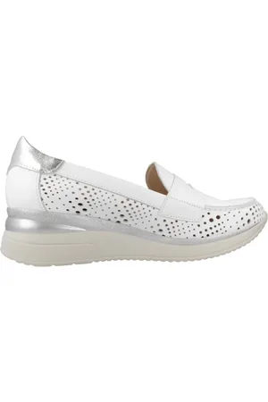 Pitillos Sko, Dame, Hvid, 40 EU, Uld, Stilfulde Loafers med Udskæringer