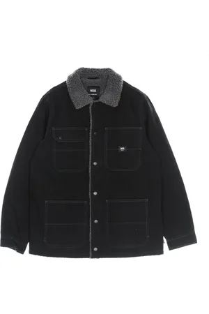 Vans Jakke, Herre, Sort, L, Bomuld, Canvas Workwear Jakke med Sherpa-krave