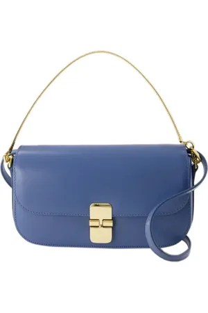 A.P.C. Taske, Dame, Blå, ONE SIZE, Uld, Grace Chaine Clutch