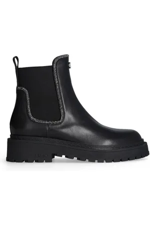 Liu Jo Sko, Dame, Sort, 35 EU, Uld, Chelsea støvler med rhinestones