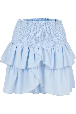 Neo Noir Nederdel, Dame, Blå, XL, Ruffle Mini-nederdel