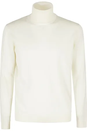 Roberto Collina Strik, Herre, , M, Uld, Elegant Dolcevita Sweater