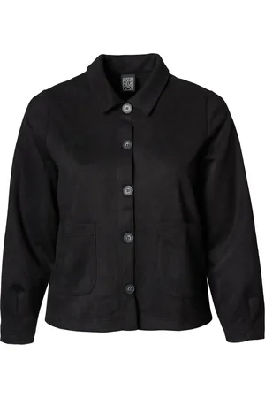 Pont Neuf Jakke, Dame, Sort, 2XL, Polyester, Sort Casual Jakke med Elastan