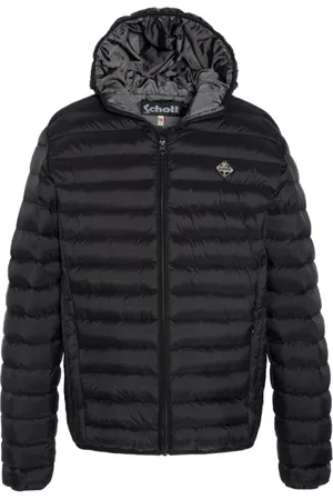 Schott NYC Jakke, Herre, Sort, M, Nylon, Verado Hooded Light Down Jacket