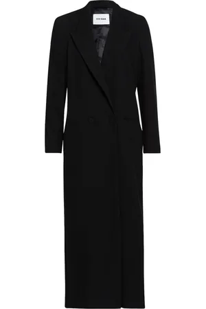 Ivy & Oak Frakke, Dame, Sort, 2XS, Uld, Maxi Blazer Frakke med Transformerbar Stil