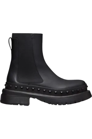 VALENTINO GARAVANI Sko, Herre, Sort, 40 EU, Læder, Rockstud Beatle Støvler