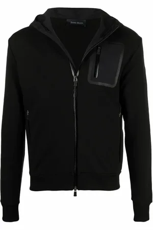 HERNO Sweathshirts & Hoodies, Herre, Sort, S, Bomuld, Hættetrøje