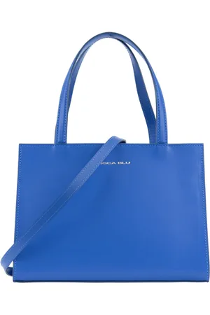 Tosca Blu Taske, Dame, Blå, ONE SIZE, Uld, Kvinders Skuldertaske Magnetisk Knap, Lynlås