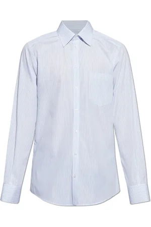 Dolce & Gabbana Skjorte, Herre, Blå, 2XL, Bomuld, Stribet skjorte