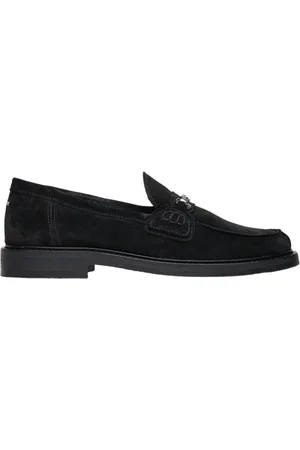 Filling pieces Sko, Herre, Sort, 37 EU, Sko i sort ruskind - Loafers