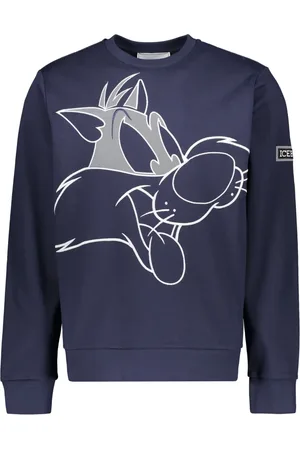 Iceberg Sweathshirts & Hoodies, Herre, Blå, M, Bomuld, Broderet Sweatshirt i Bomuld